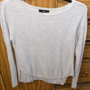Split bottom long sleeve sweater top